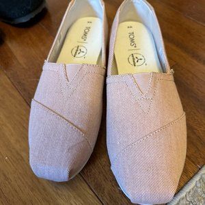 Pink Toms slip ons size 8 8.5